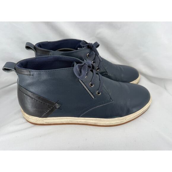 English Laundry Men\'s Blue Black Leather Chukka Boots Size 10 Lace Up Casual main image 6